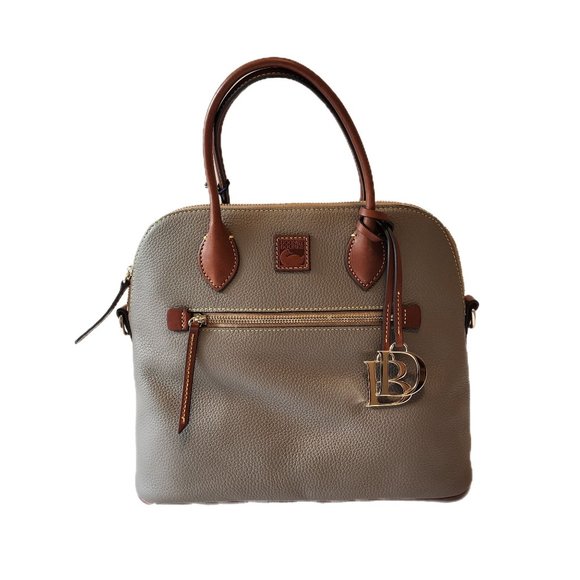 Dooney & Bourke Large Domed Satchel Taupe Purse NWT - Picture 16 of 16